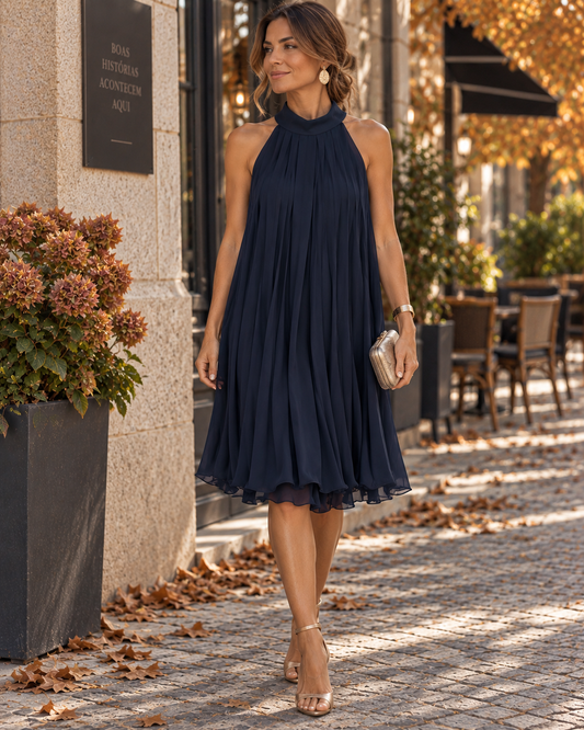 Vestido Plissado Solto