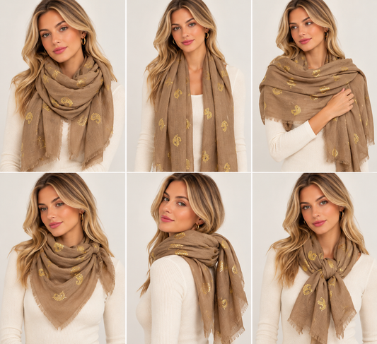 Echarpe Cornocopias Gold Cotton