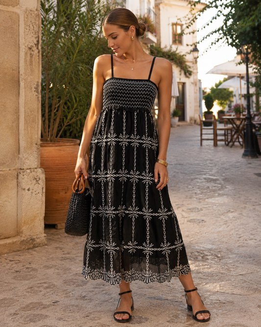 Vestido Elasticos Bordado