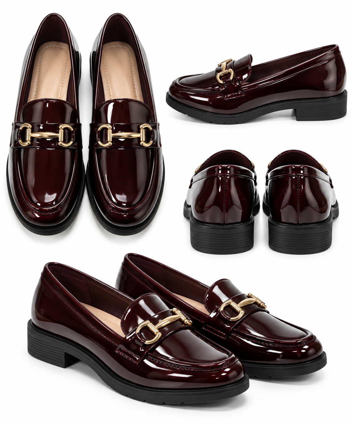 Mocassins Verniz com Fivela