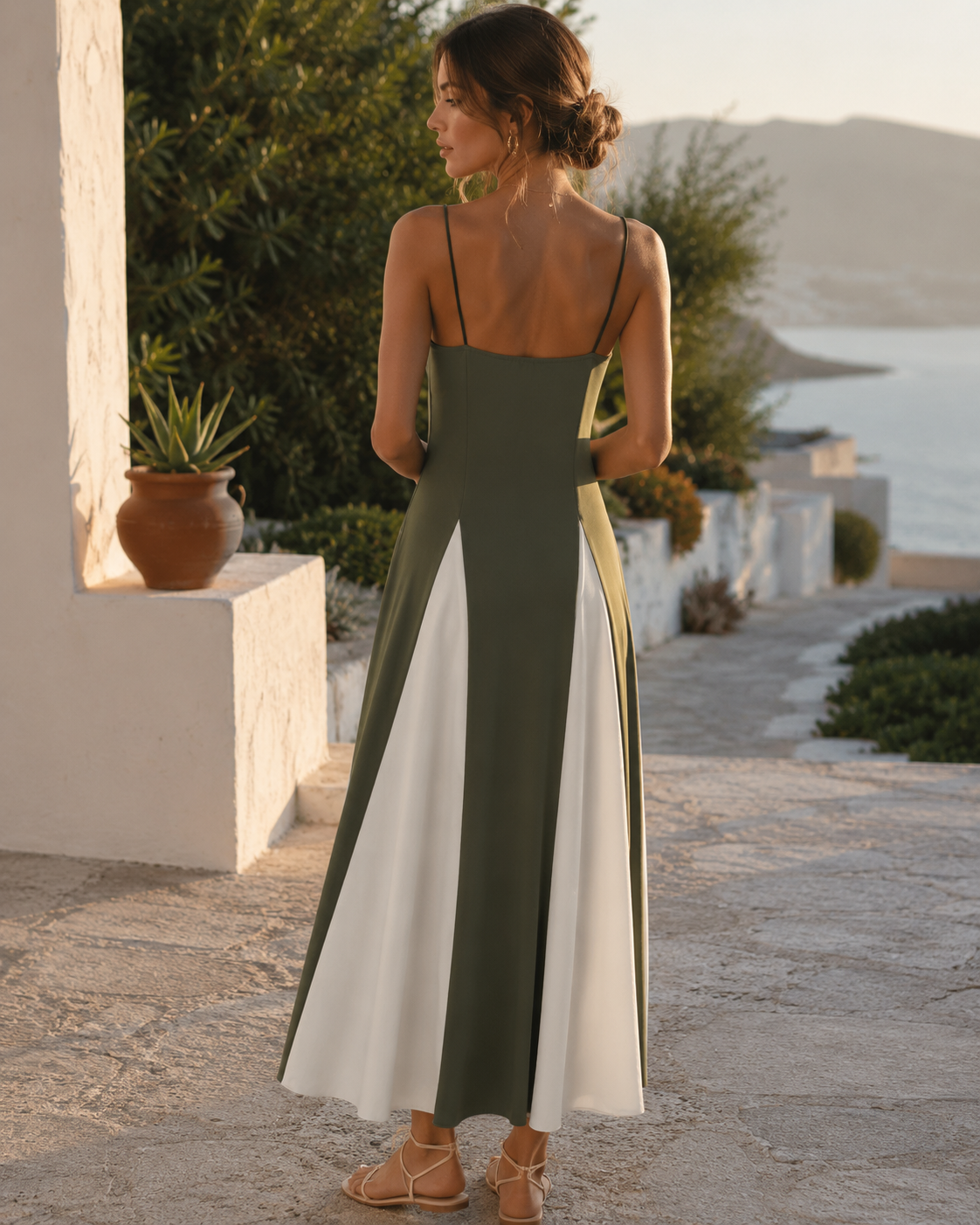 Vestido Bicolor Gomos