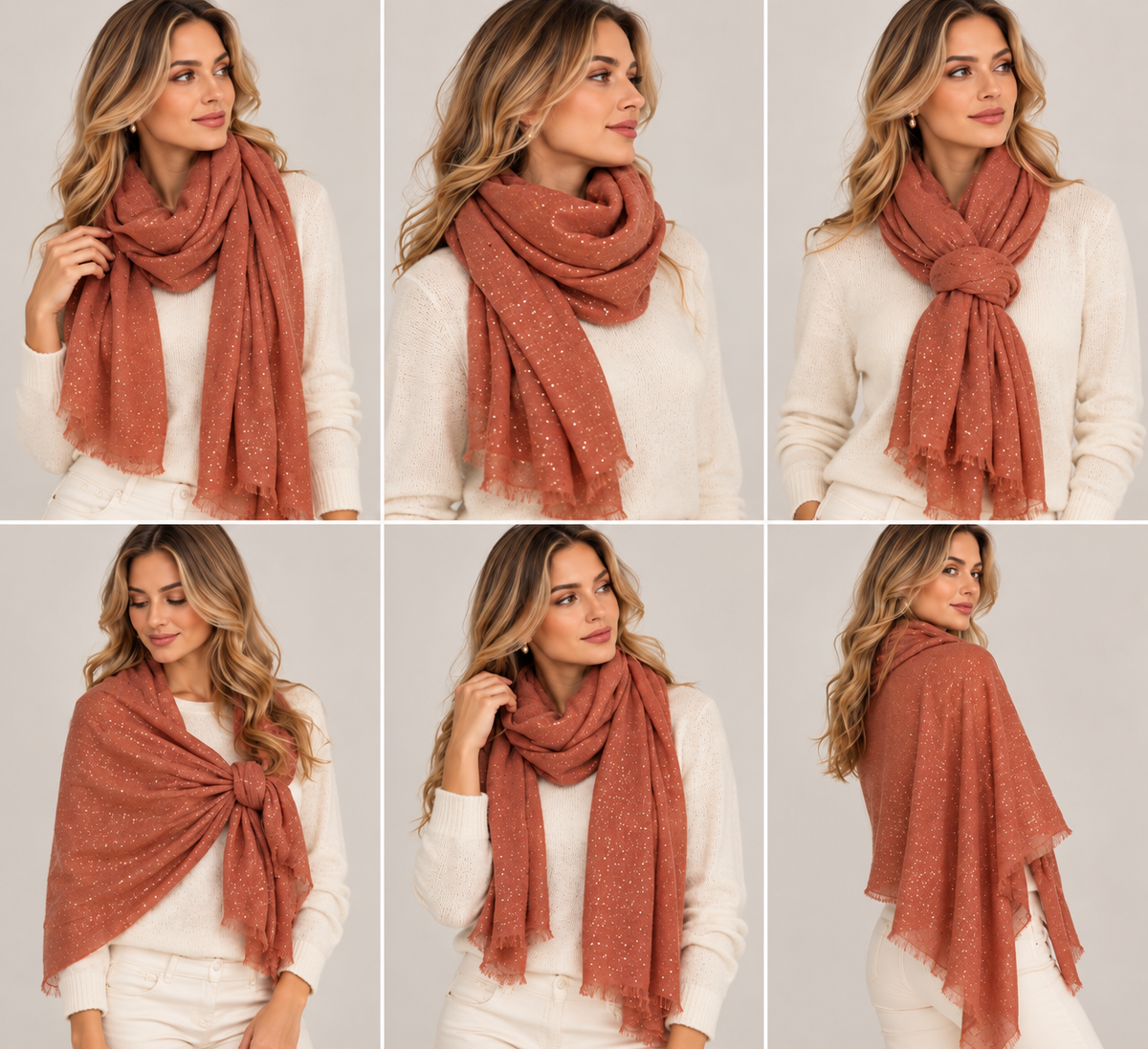 Echarpe Cotton Metalizada Gold