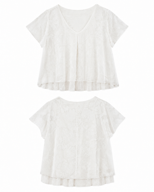 Tunica White Bordados