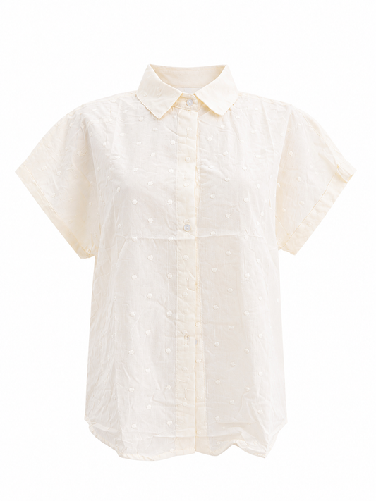 Camisa Bordada com Bolas À Cor