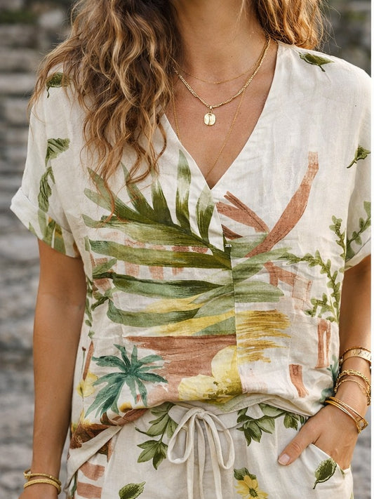 Tunica Prega Estampa Jungle