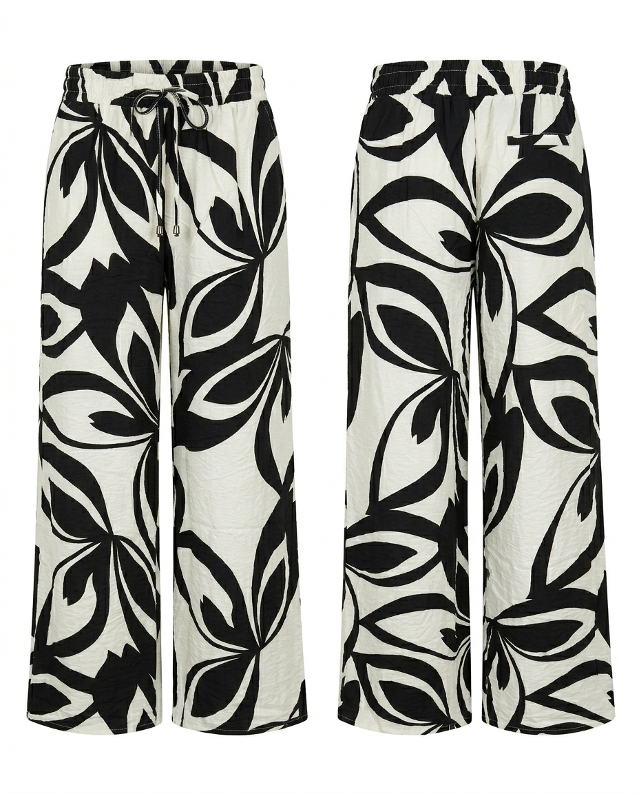 Calça floral G bicolor