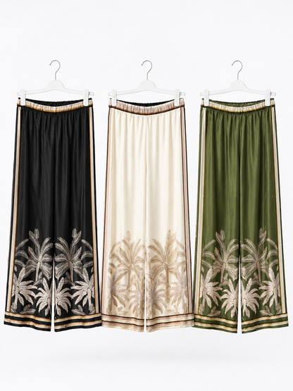 Calça Acetinada estampada