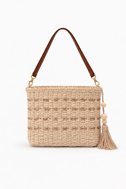 Minibolso con lúrex pompón