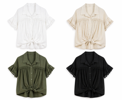 Camisa Popy com renda