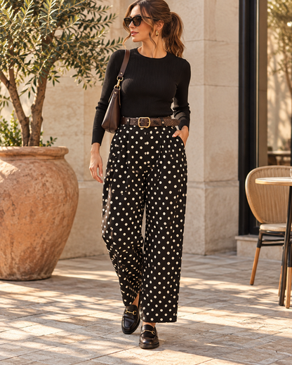 Calça Bolas Pregas