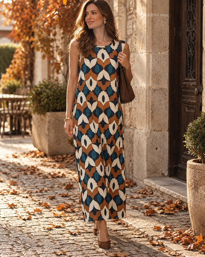 Vestido Flores Abstratas