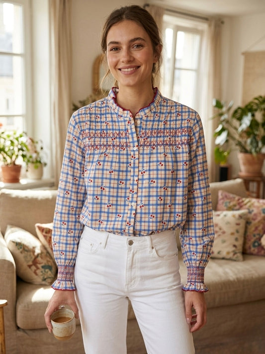 Camisa Cerejas e Riscas