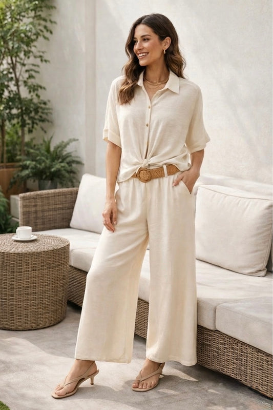 Camisa Portofino Con Botón Dorado