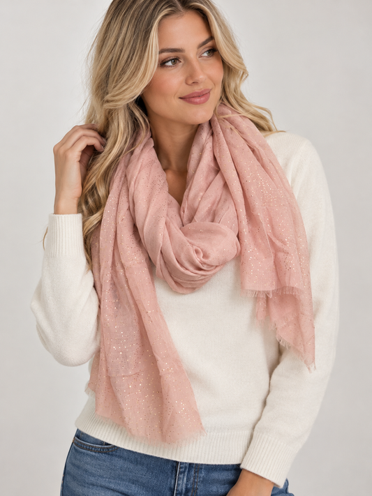 Echarpe Cotton Metalizada Gold