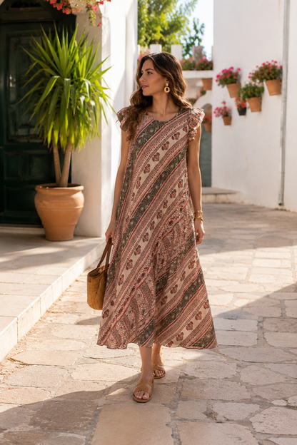 Vestido Toscana Folho Ombro