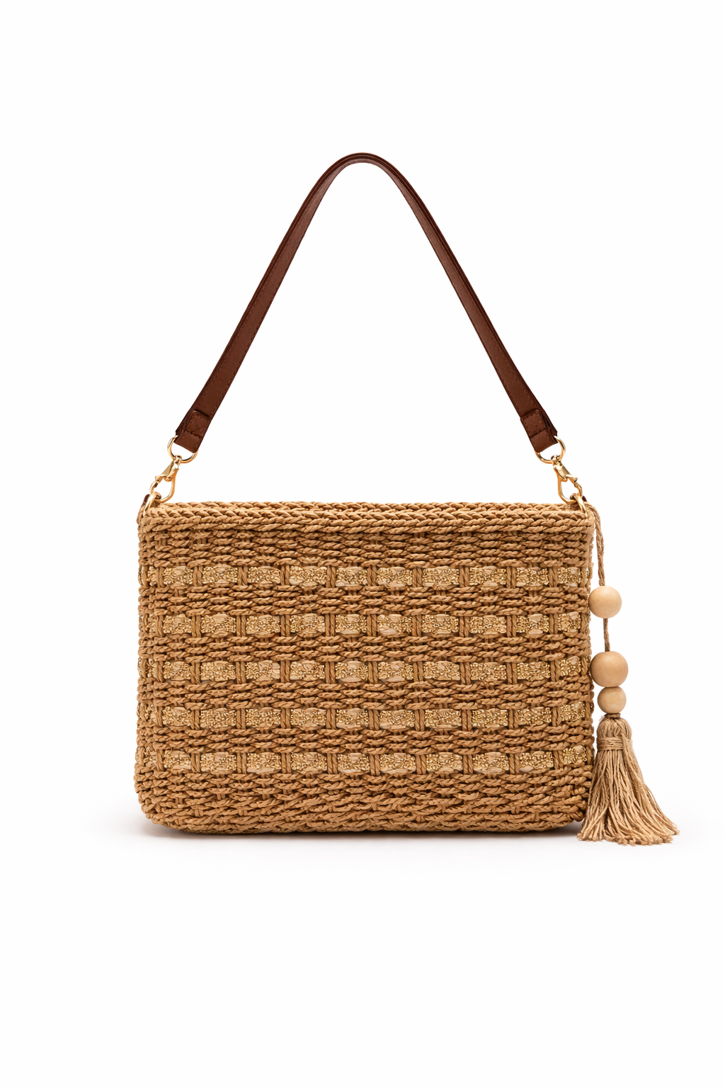 Minibolso con lúrex pompón