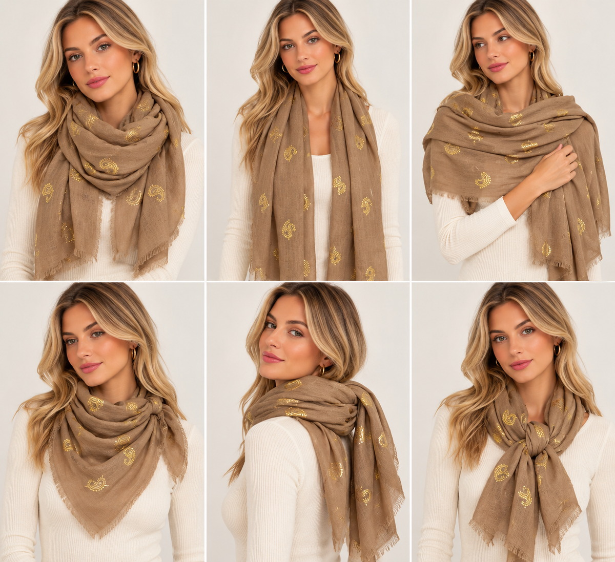 Echarpe Cornocopias Gold Cotton