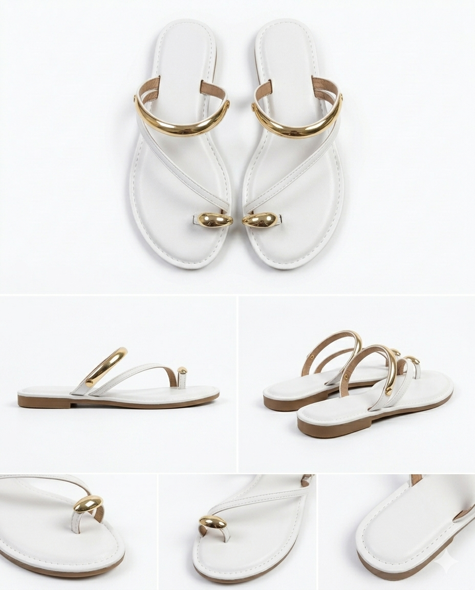 Chinelo Capri com Aro Dourado