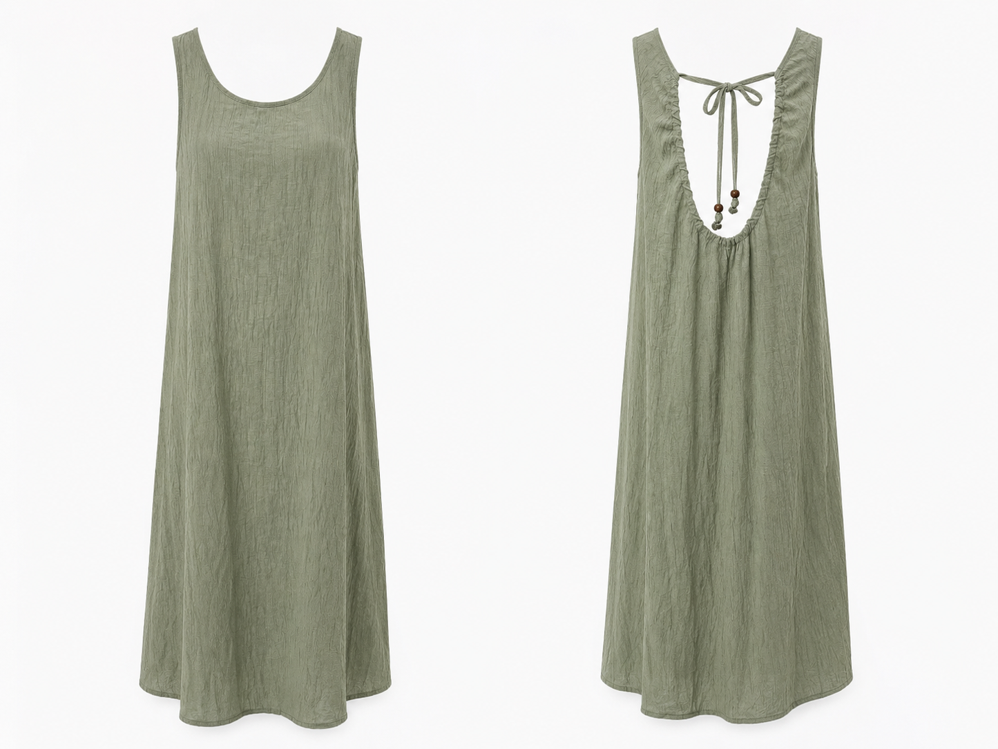 Vestido Riscado Largo Atilho Costas