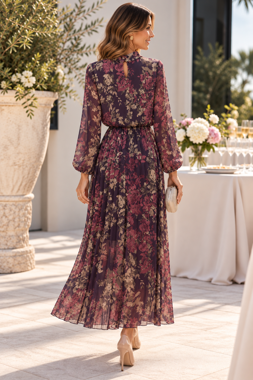 Vestido Saia Plissada Classy