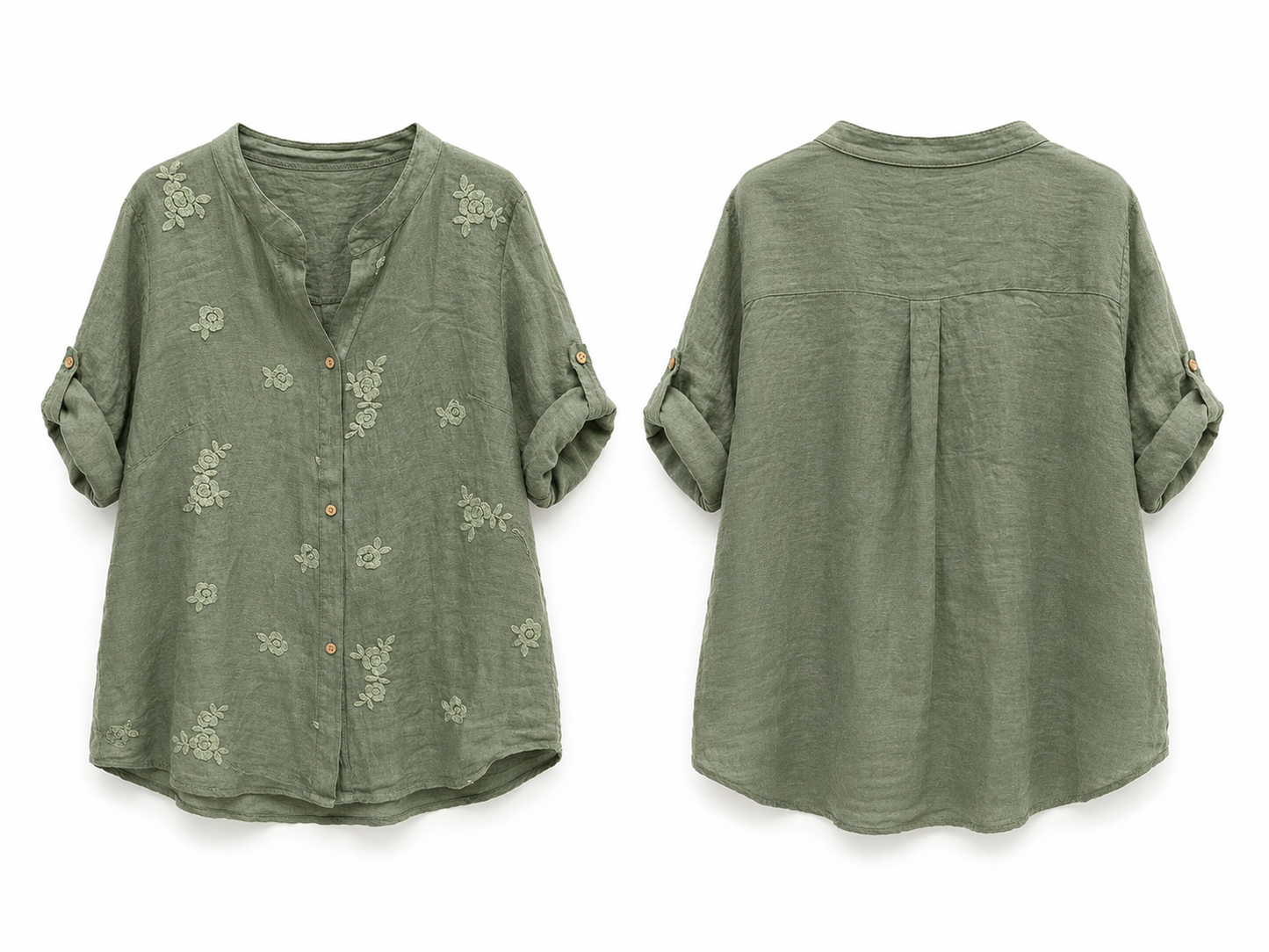 Camisa Linho com Bordado