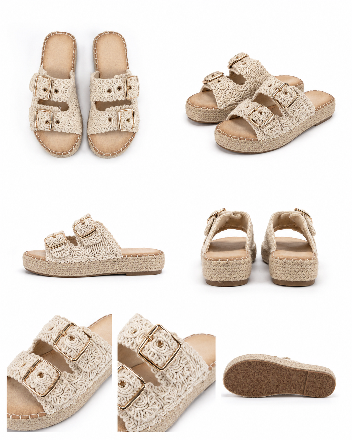 Sandalia Crochet Plataforma