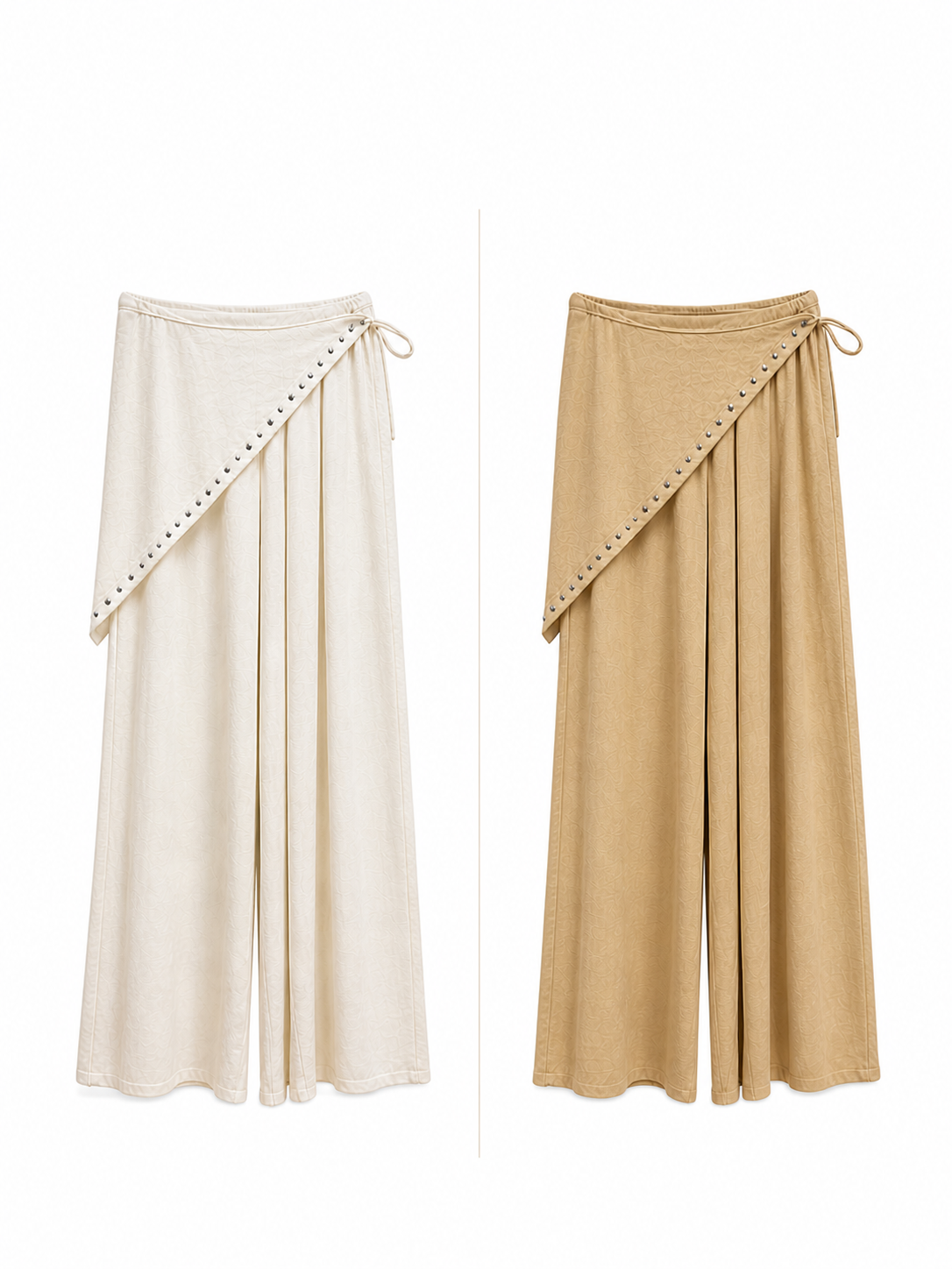 Calça com bolso e lenco com tachas