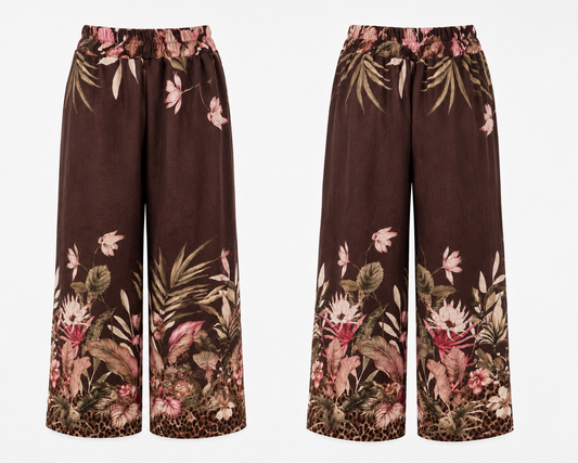 Calça Flores com Bolso
