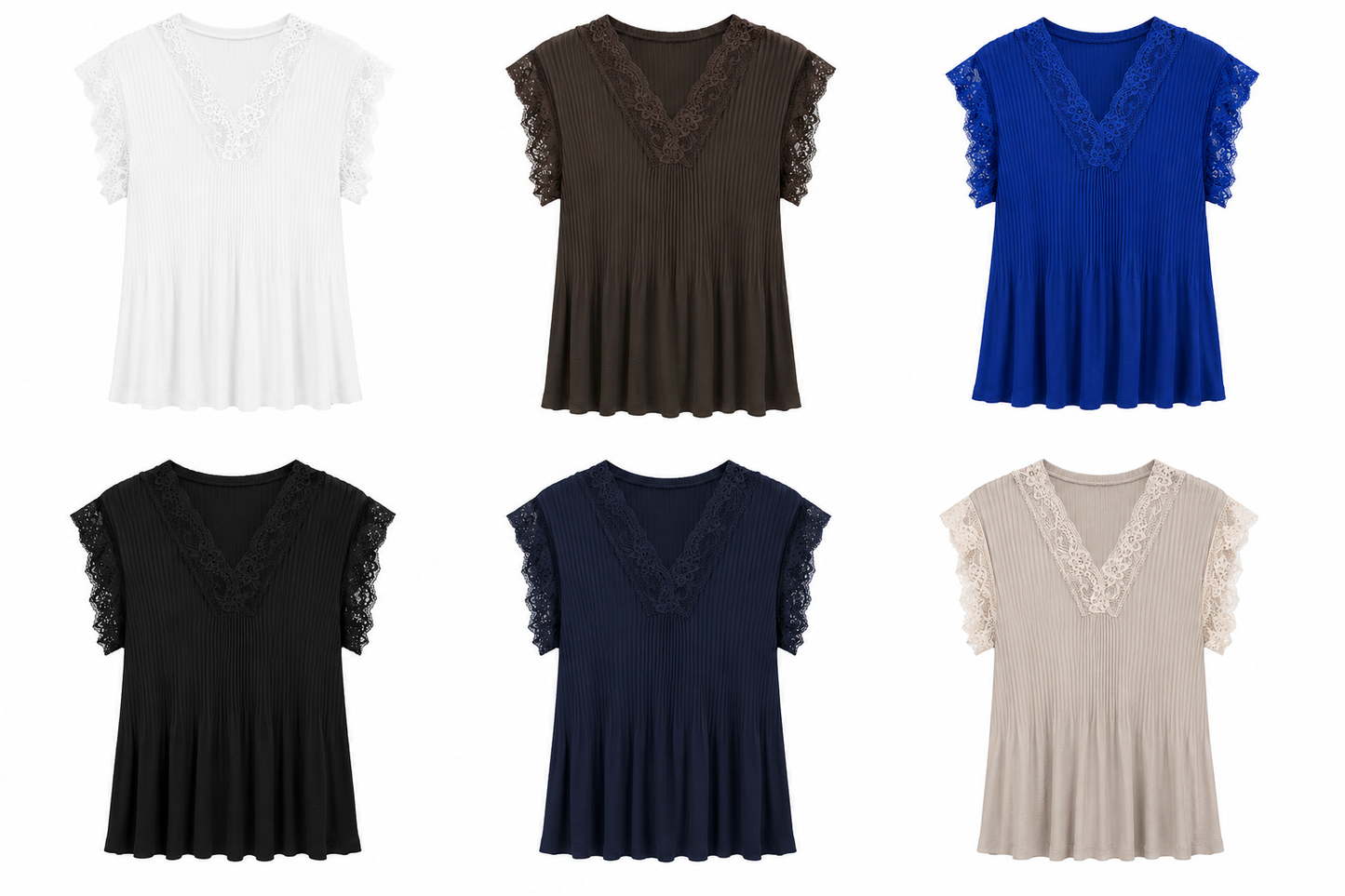 Top Plissado Renda