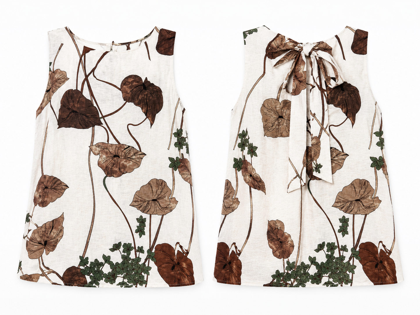 Top Flores com Atilho Costas