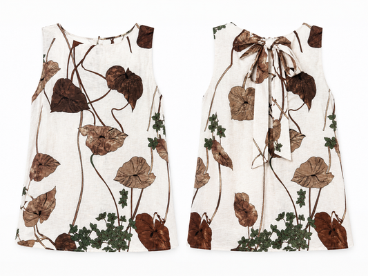 Top Flores com Atilho Costas