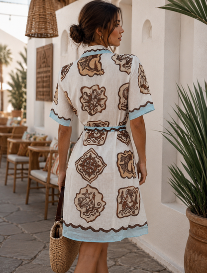 Vestido Camiseiro Estampado
