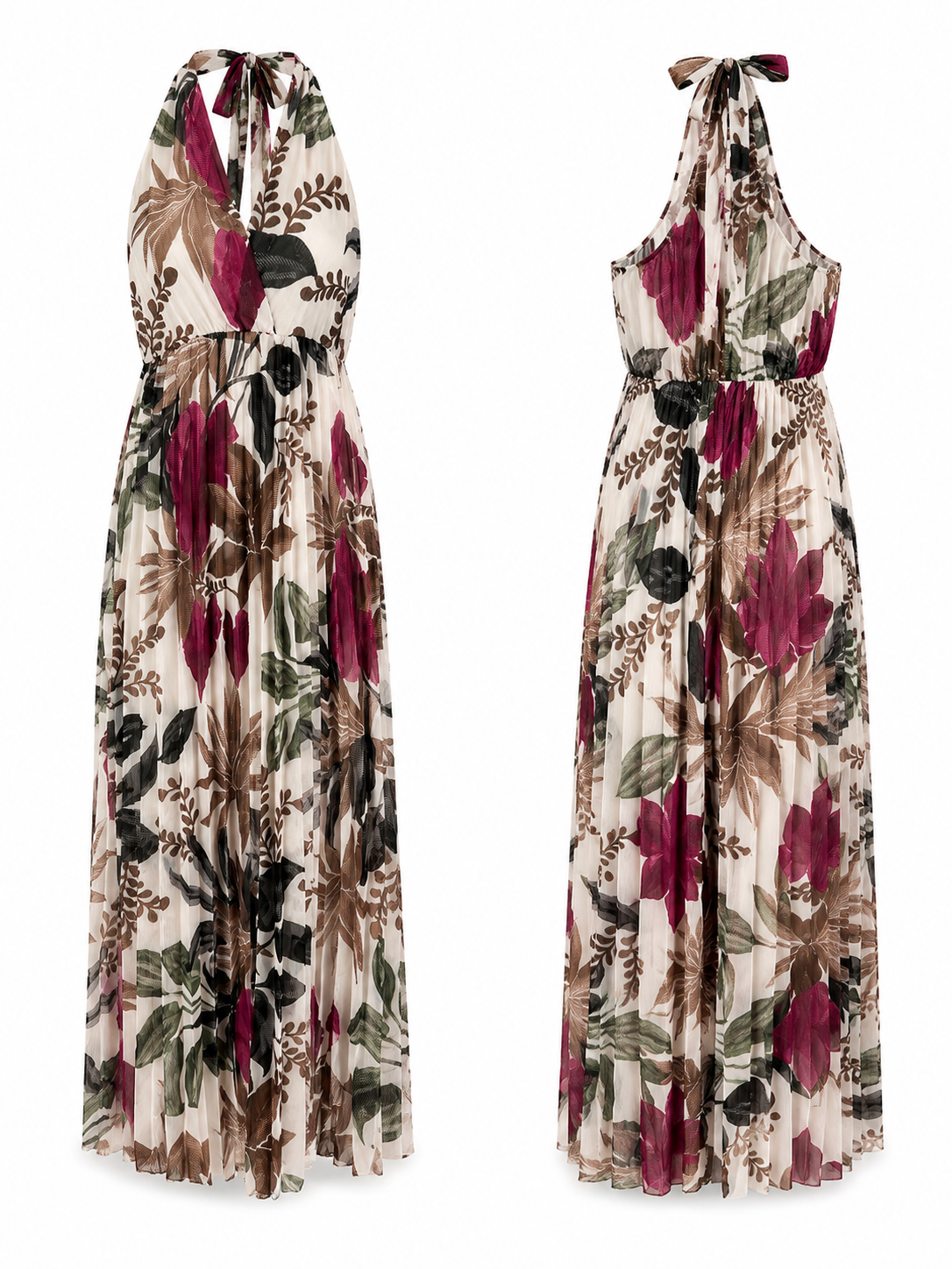 Vestido Georgete Plissado