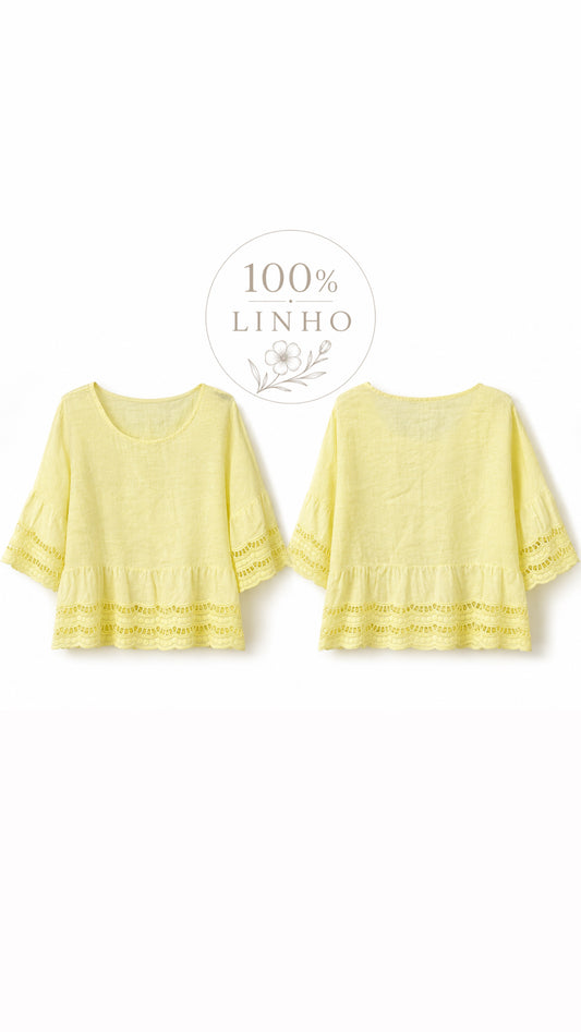 Tunica Linho com Bordado