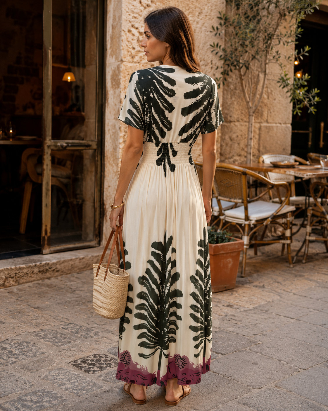 Vestido Elasticos Palm Tree