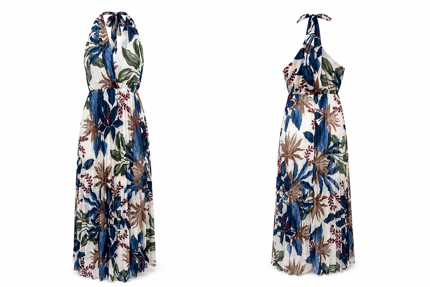 Vestido Georgete Plissado