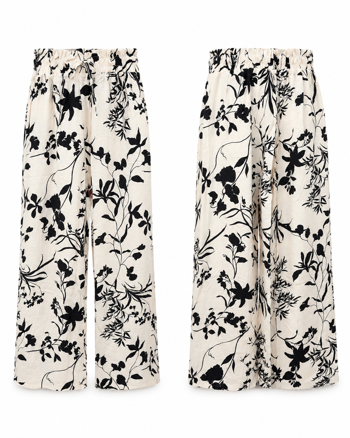 Calça cós folho flores