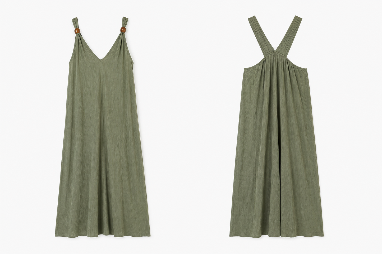 Vestido Riscado Berloque Alça