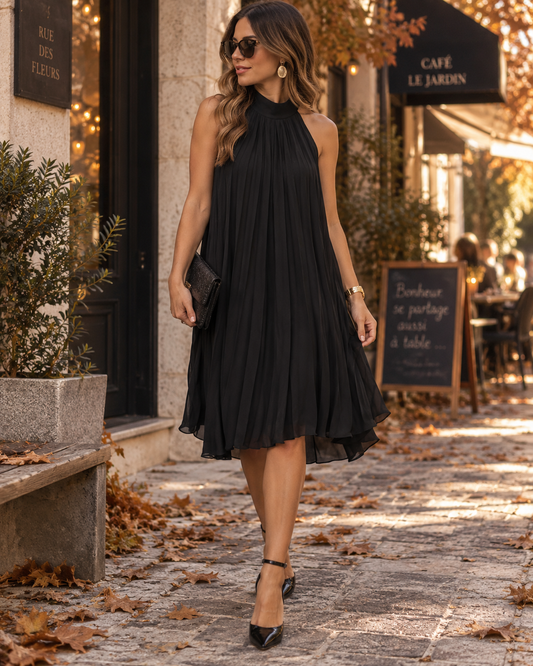 Vestido Plissado Solto