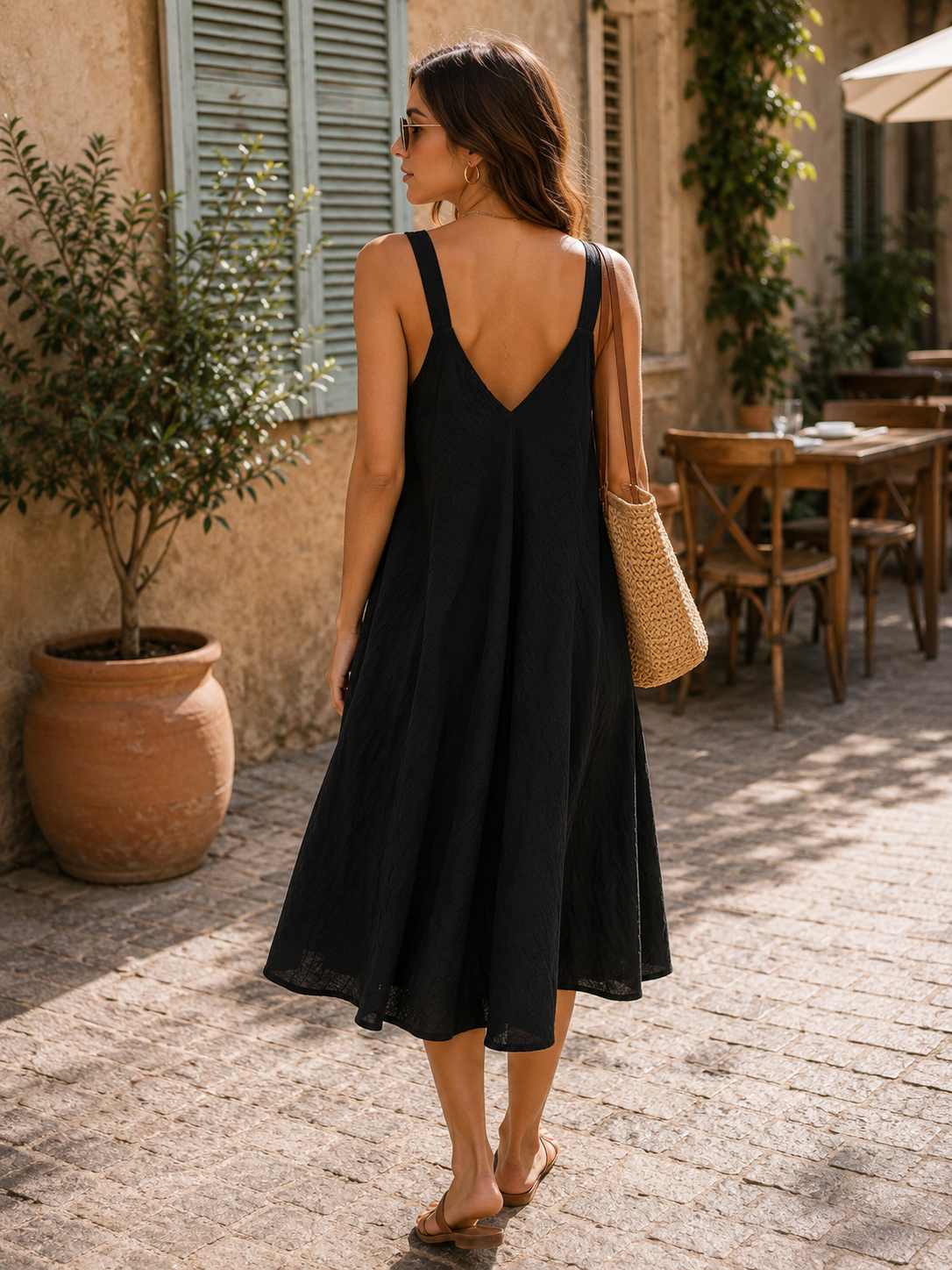 Vestido Casual aplicações alças
