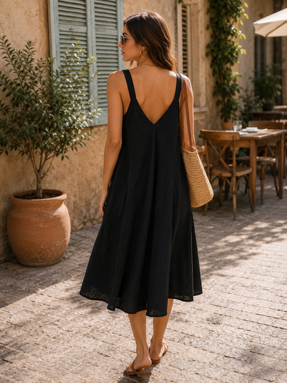 Vestido Casual aplicações alças