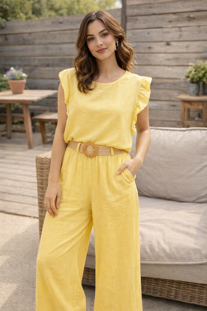 Calça Portofino Solta Com Bolso