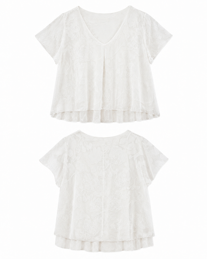 Tunica White Bordados