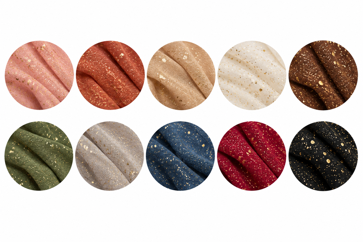 Echarpe Cotton Metalizada Gold