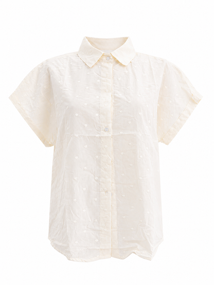Camisa Bordada com Bolas À Cor