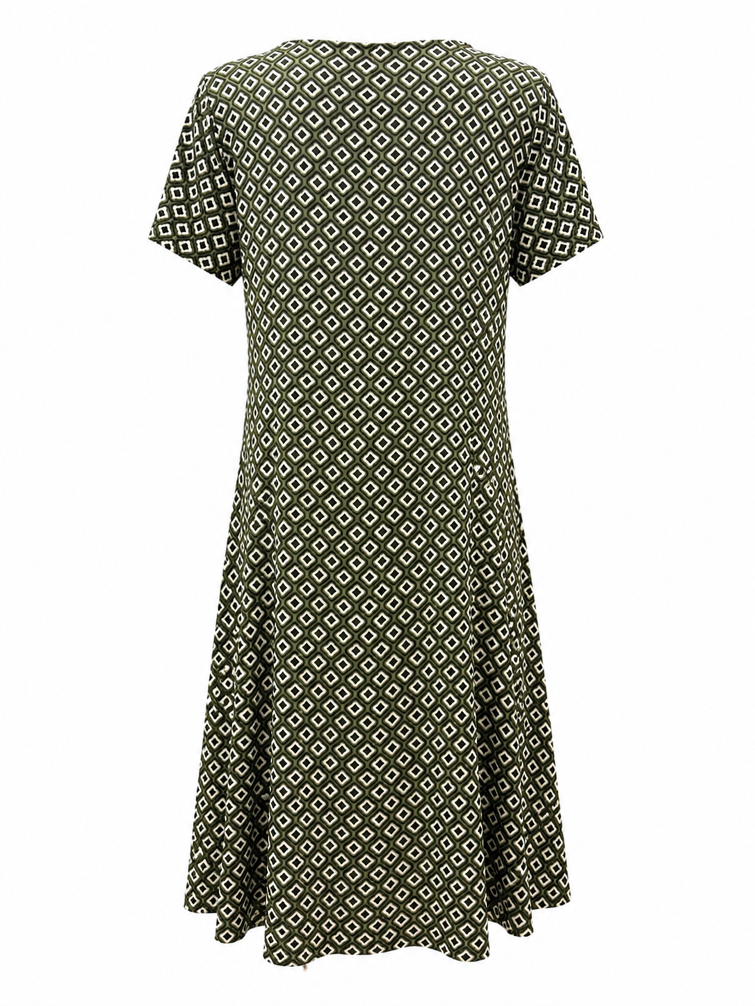 Vestido Solto Malha Fria Losangulo