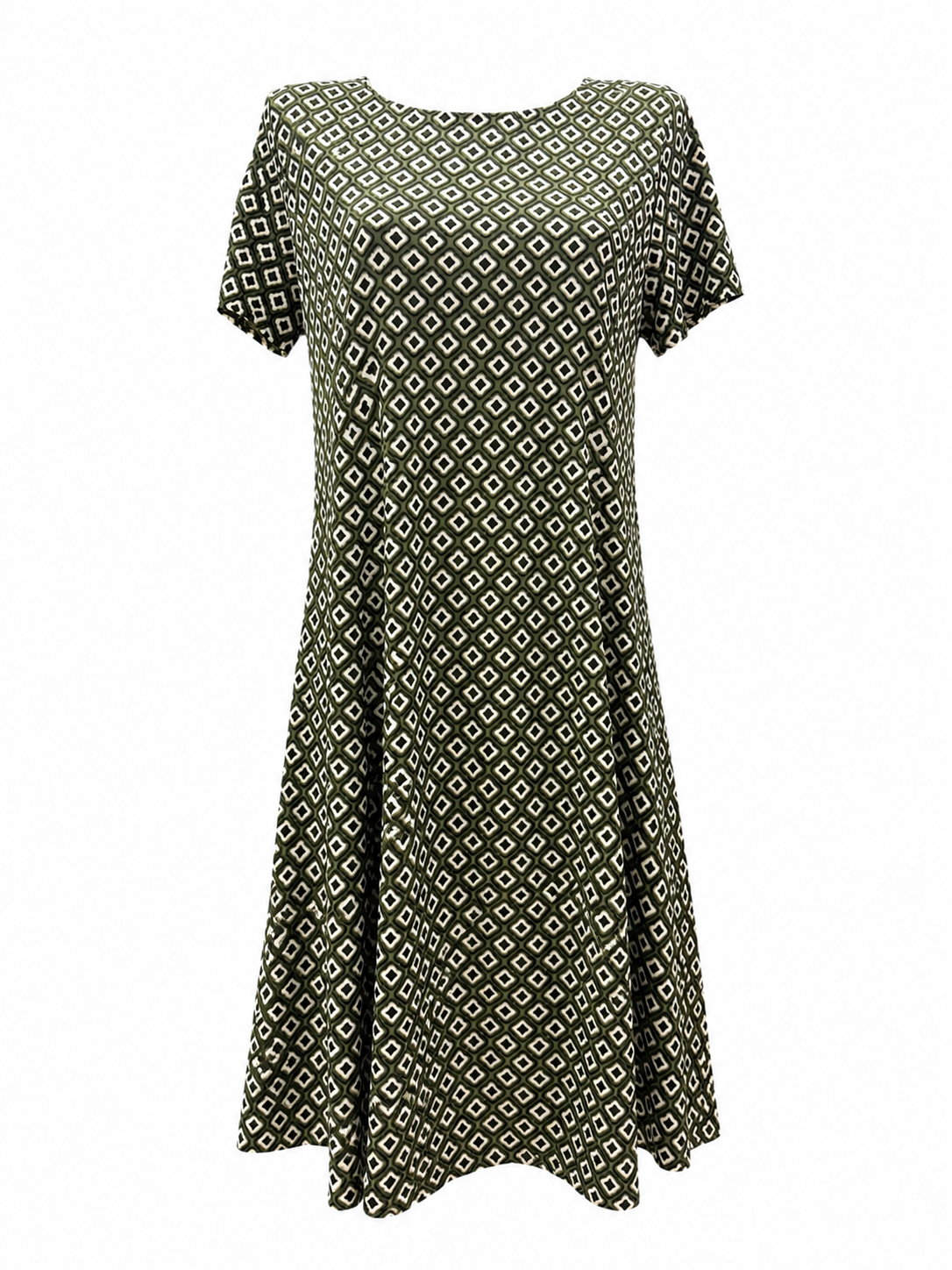 Vestido Solto Malha Fria Losangulo