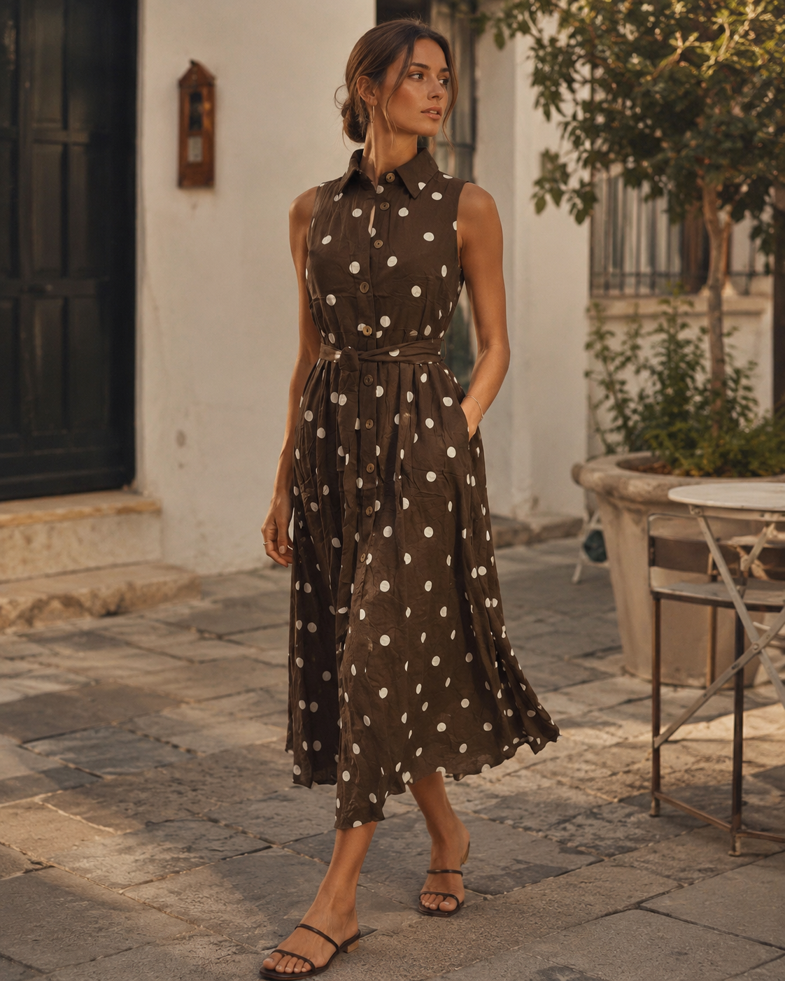Vestido Linen Mg Cava Pintas