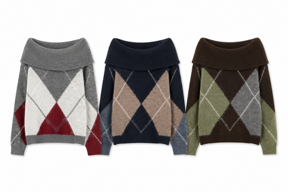Camisola Barco Wool/diamonds