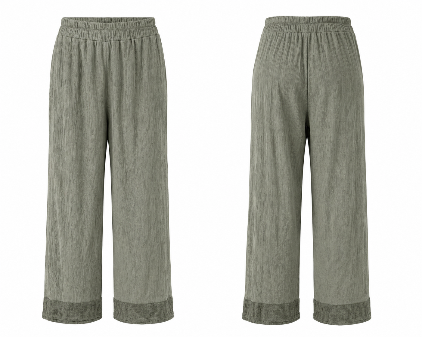 Calça Tecido Riscado com Rede